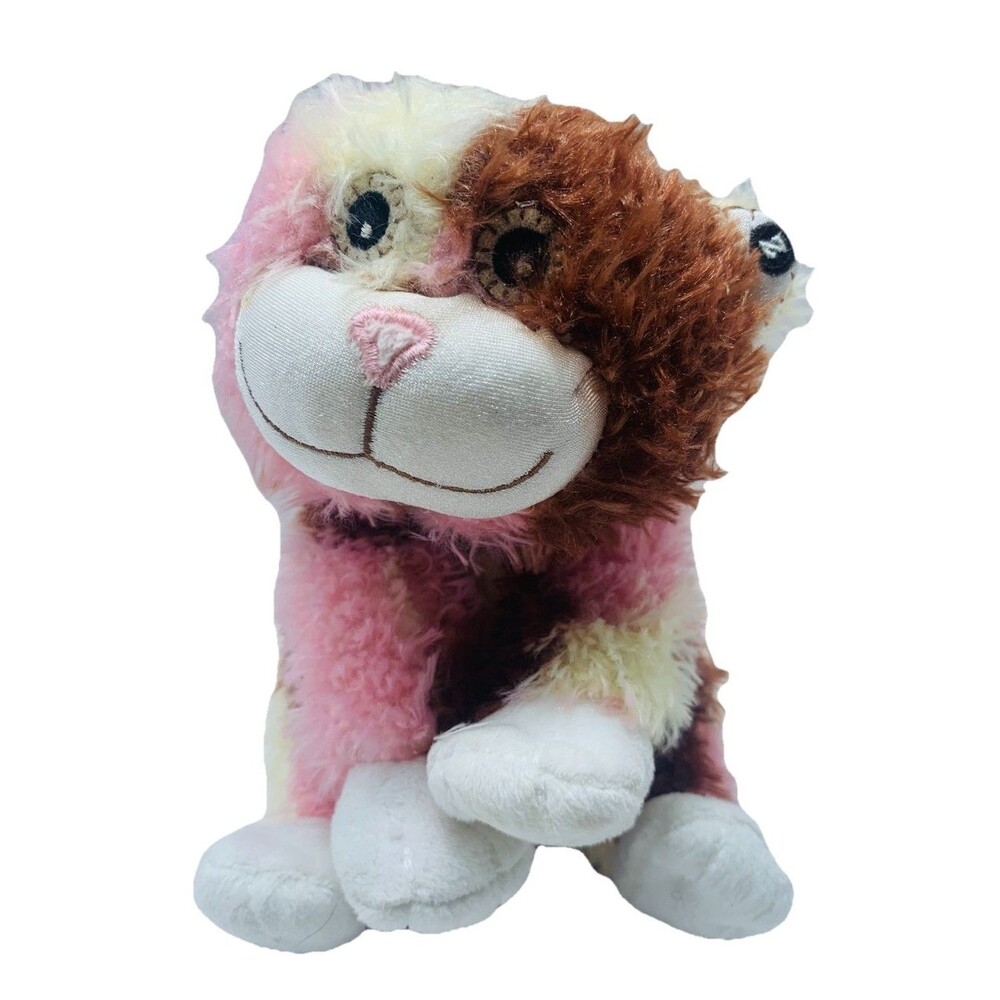 Zoobies Furbie the Feline Stuffed Animal Plush Sits 6" Pink Brown Cream Soft Toy
